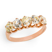 Victorian 14k Diamond Five Stone Ring