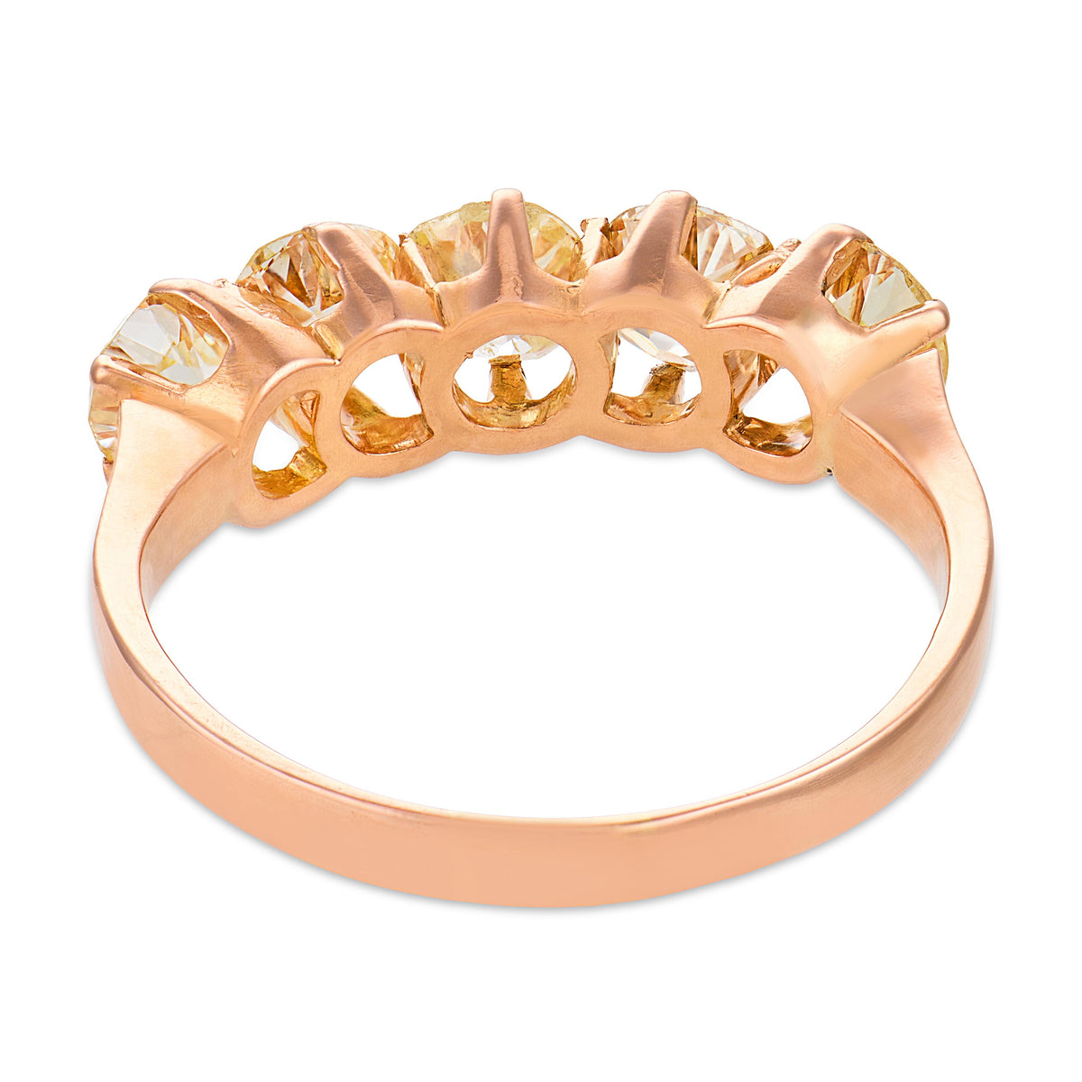 Victorian 14k Diamond Five Stone Ring
