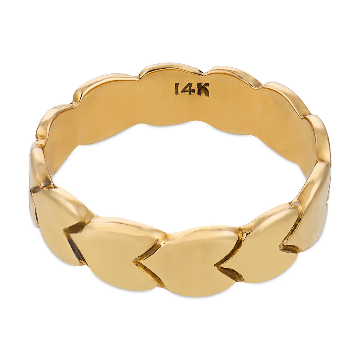 Vintage 14k Heart-Motif Band