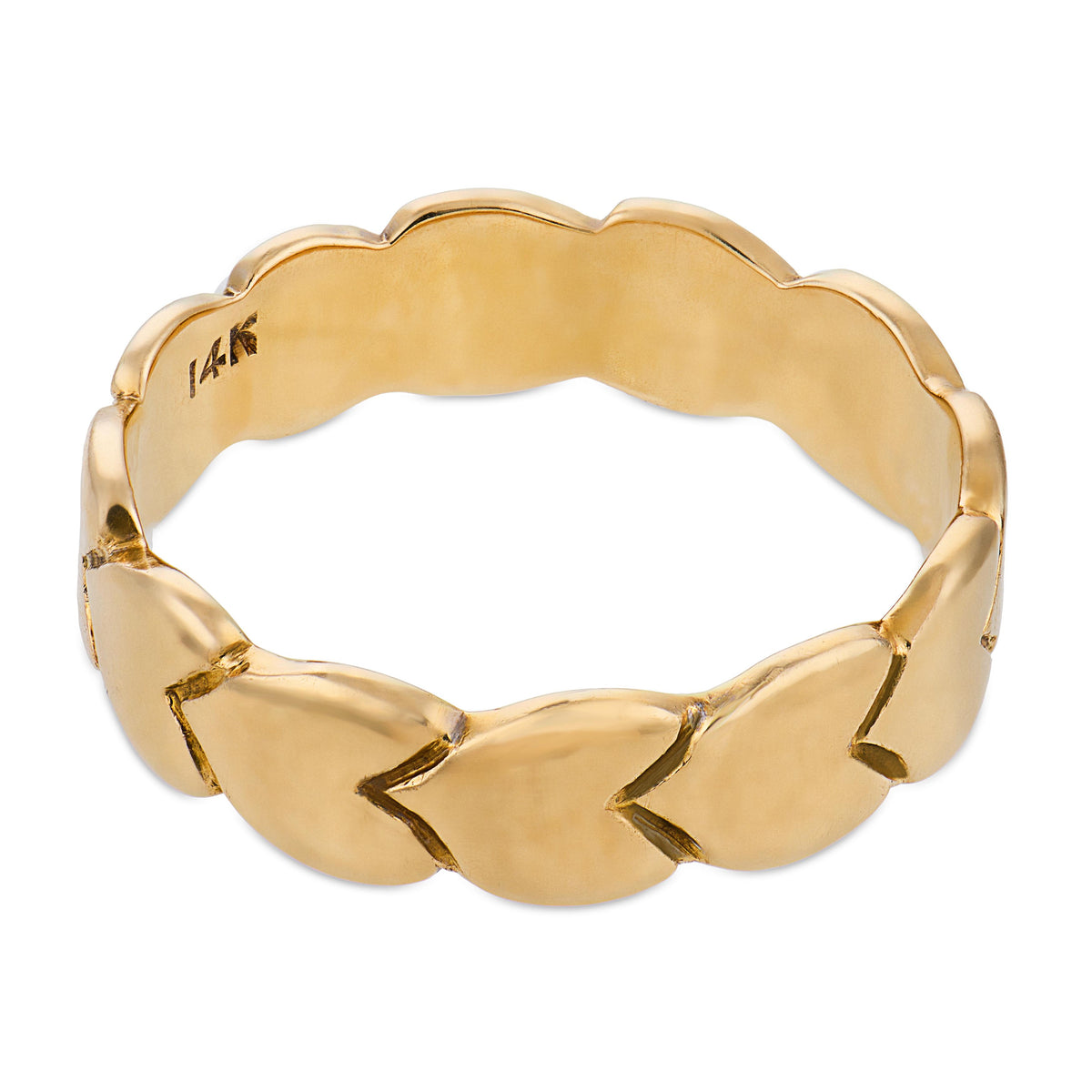 Vintage 14k Heart-Motif Band