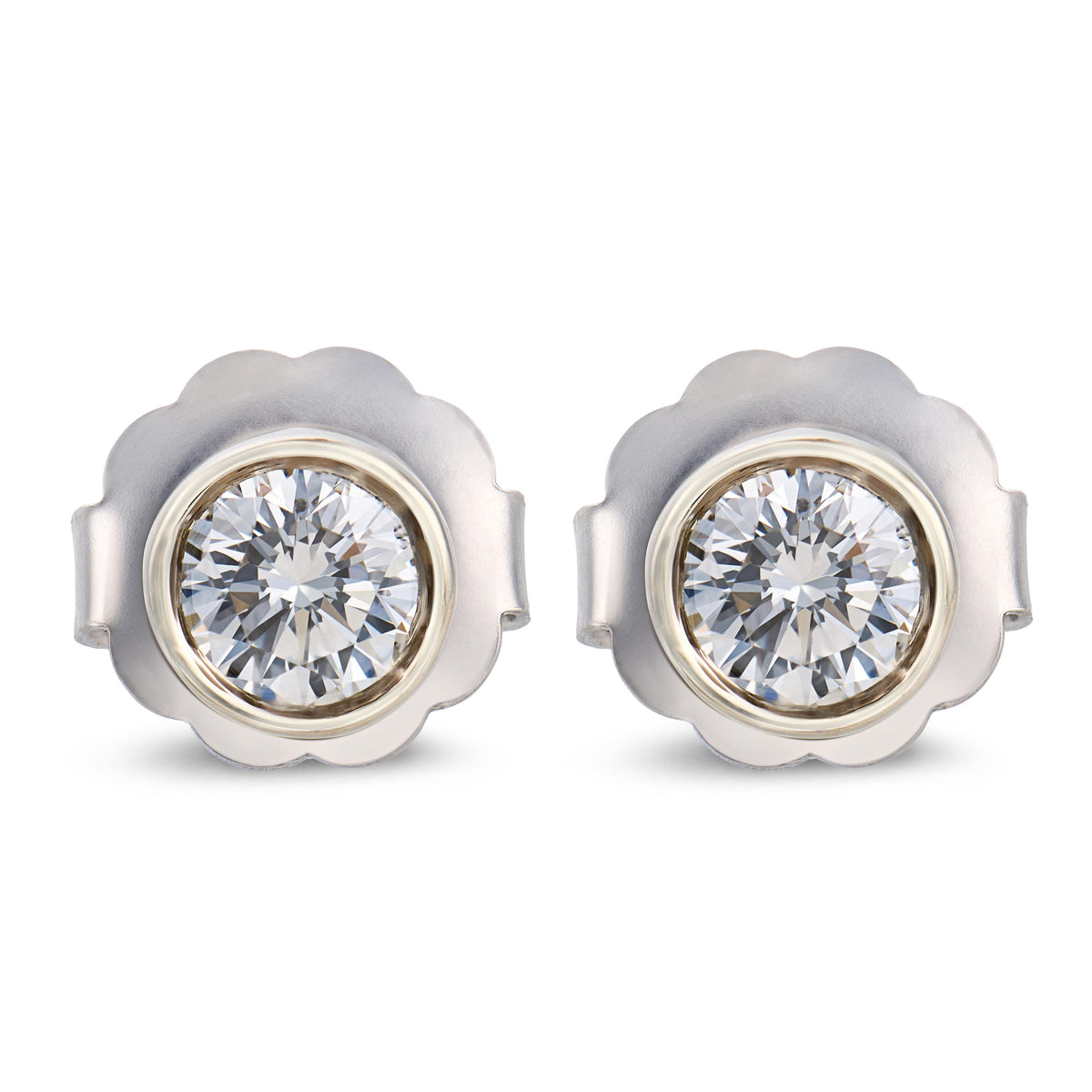 Vintage 14k Diamond Stud Earrings
