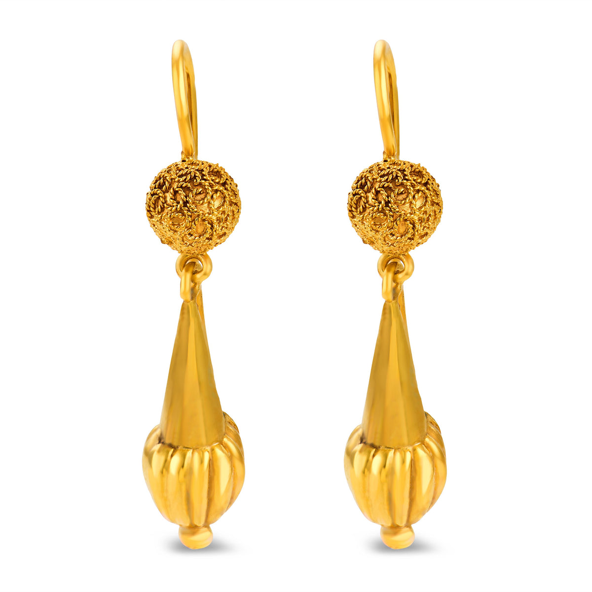 Victorian 14k Etruscan Drop Earrings