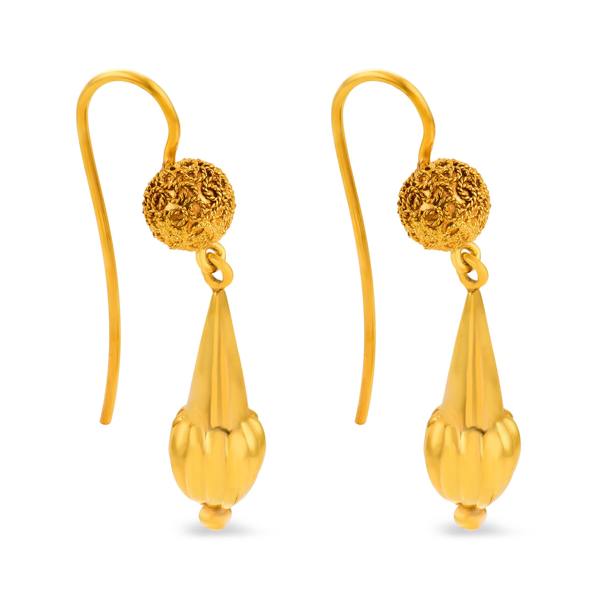 Victorian 14k Etruscan Drop Earrings
