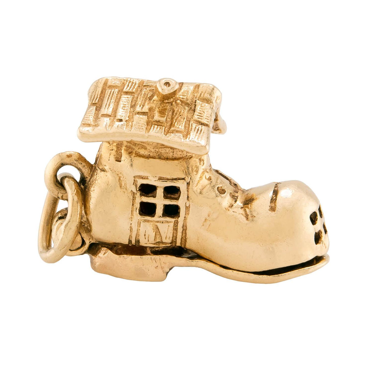Retro 14k Enamel "The Old Woman Who Lived In The Shoe" Pendant/Charm