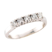 JEFF COOPER Estate 18k Diamond Five Stone Ring
