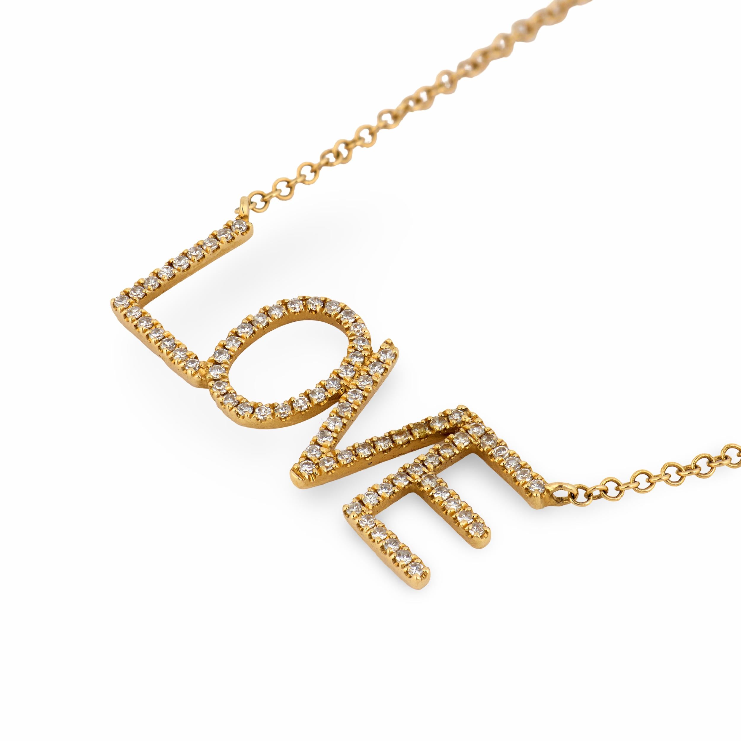 SHYNE Estate 14k Diamond Love-Motif Pendant Necklace