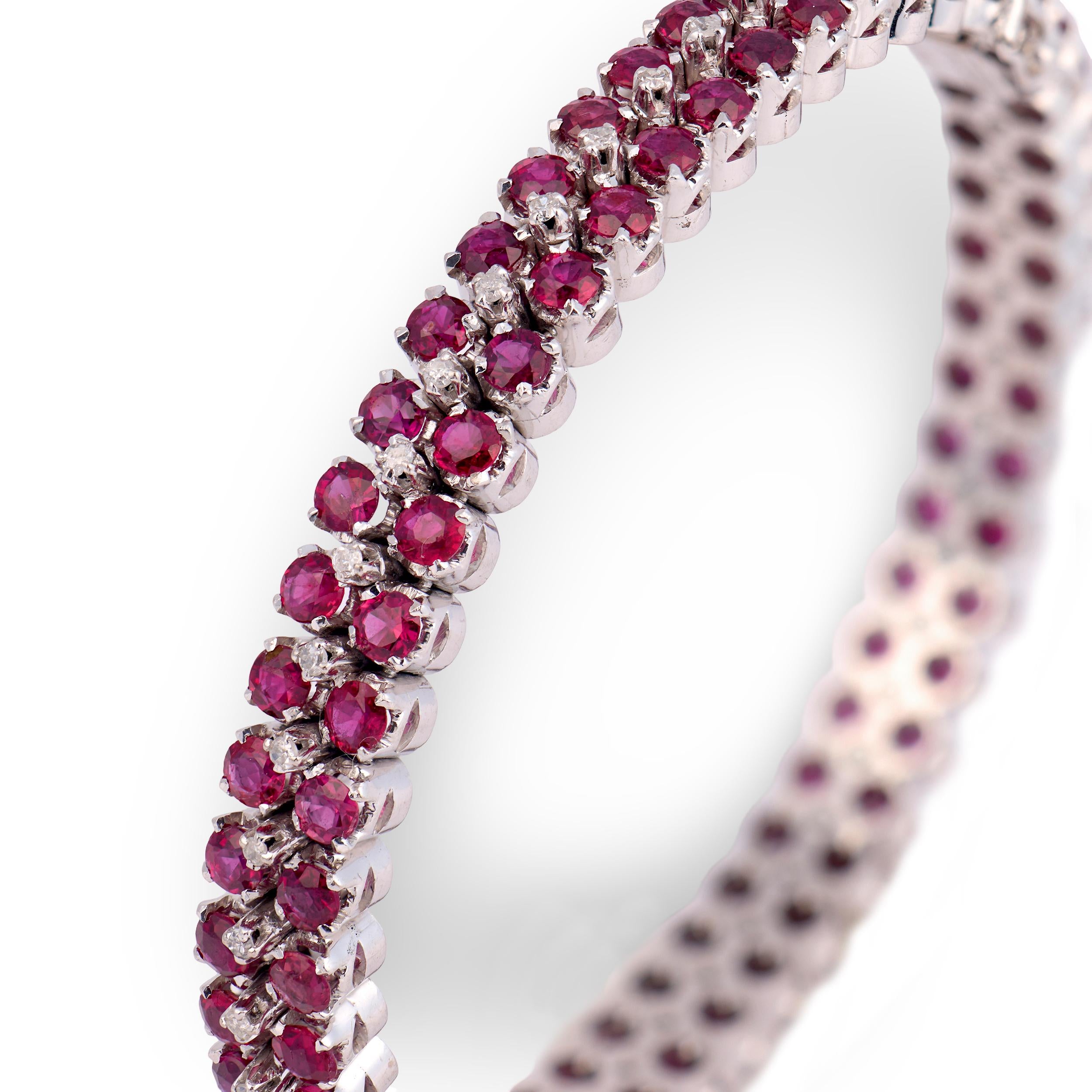 Estate 18k Ruby & Diamond Bracelet