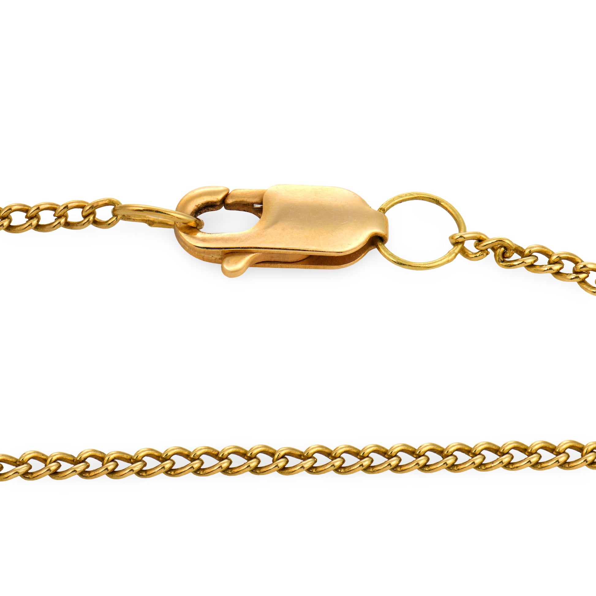 Estate 18k/14k Glass Evil Eye Pendant Necklace