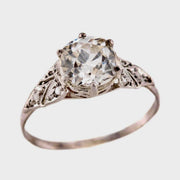 Art Deco Platinum Diamond Engagement Ring 1.55ct