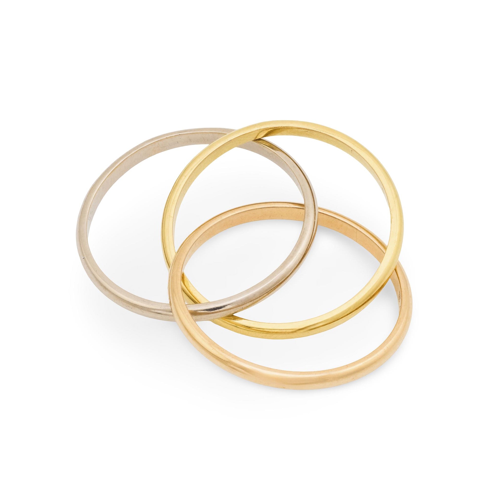 CARTIER Estate 18k Tri-Color Trinity Ring
