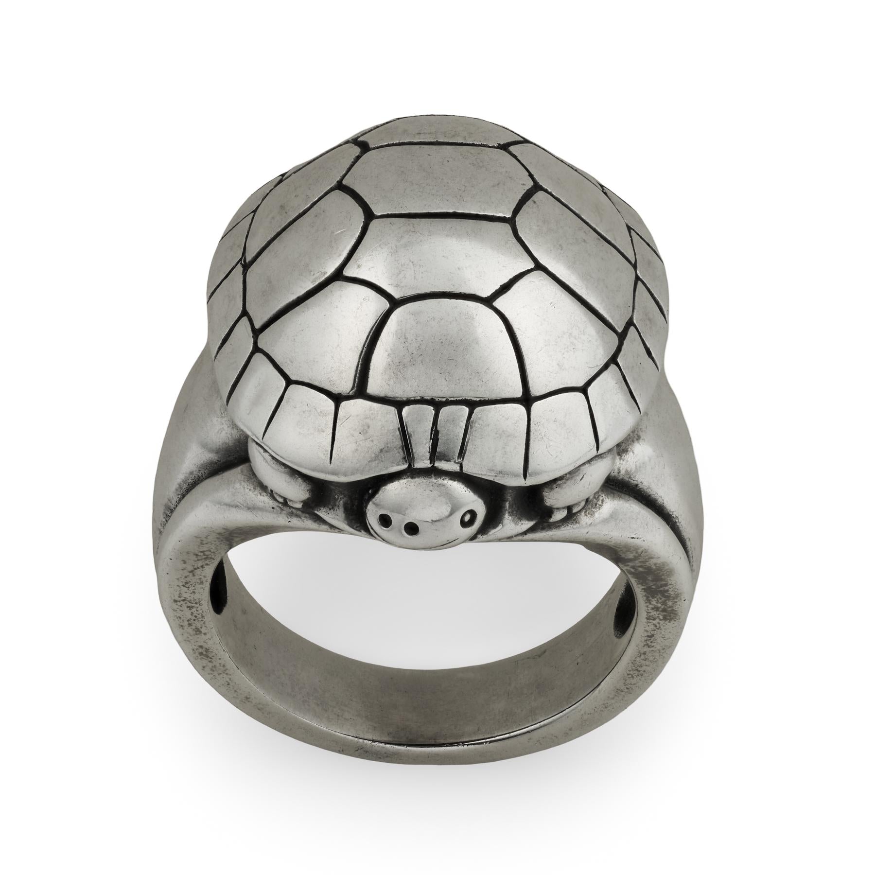 BARRY KIESELSTEIN-CORD Estate Sterling Silver Turtle Ring