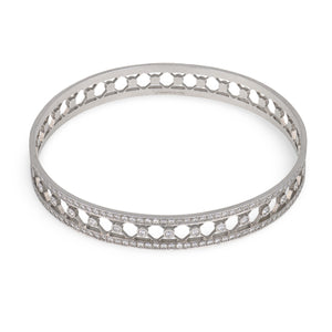 TIFFANY & CO. Estate Platinum Diamond "Voile" Bangle