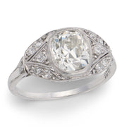 WOOD & SONS,J.R. Edwardian Platinum Diamond Engagement Ring 1.80ct