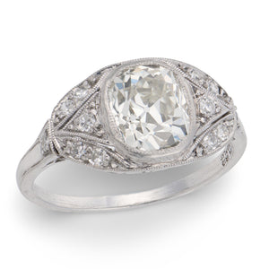 WOOD & SONS,J.R. Edwardian Platinum Diamond Engagement Ring 1.80ct