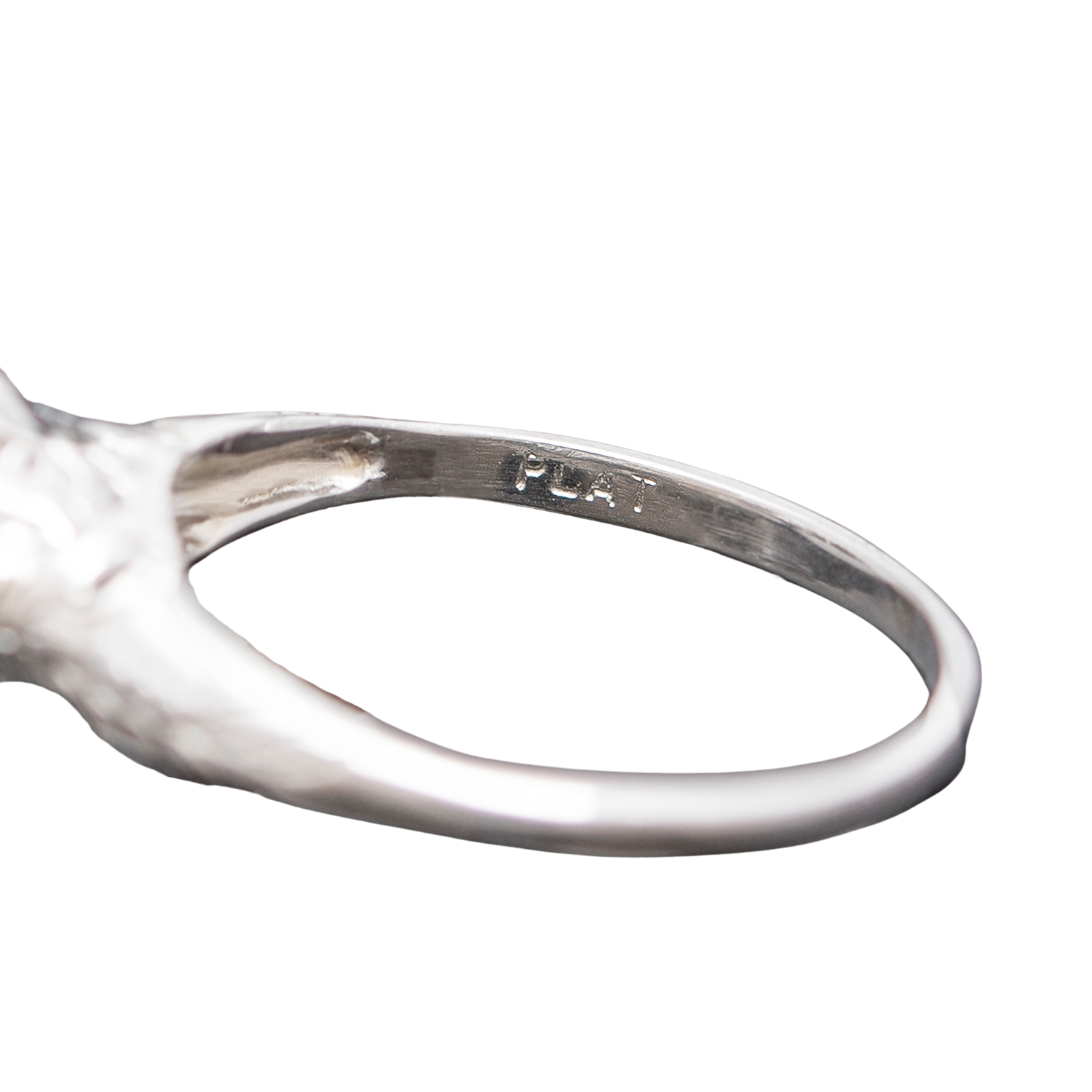 Art Deco Platinum Mine Cut Diamond Engagement Ring 1.55ct