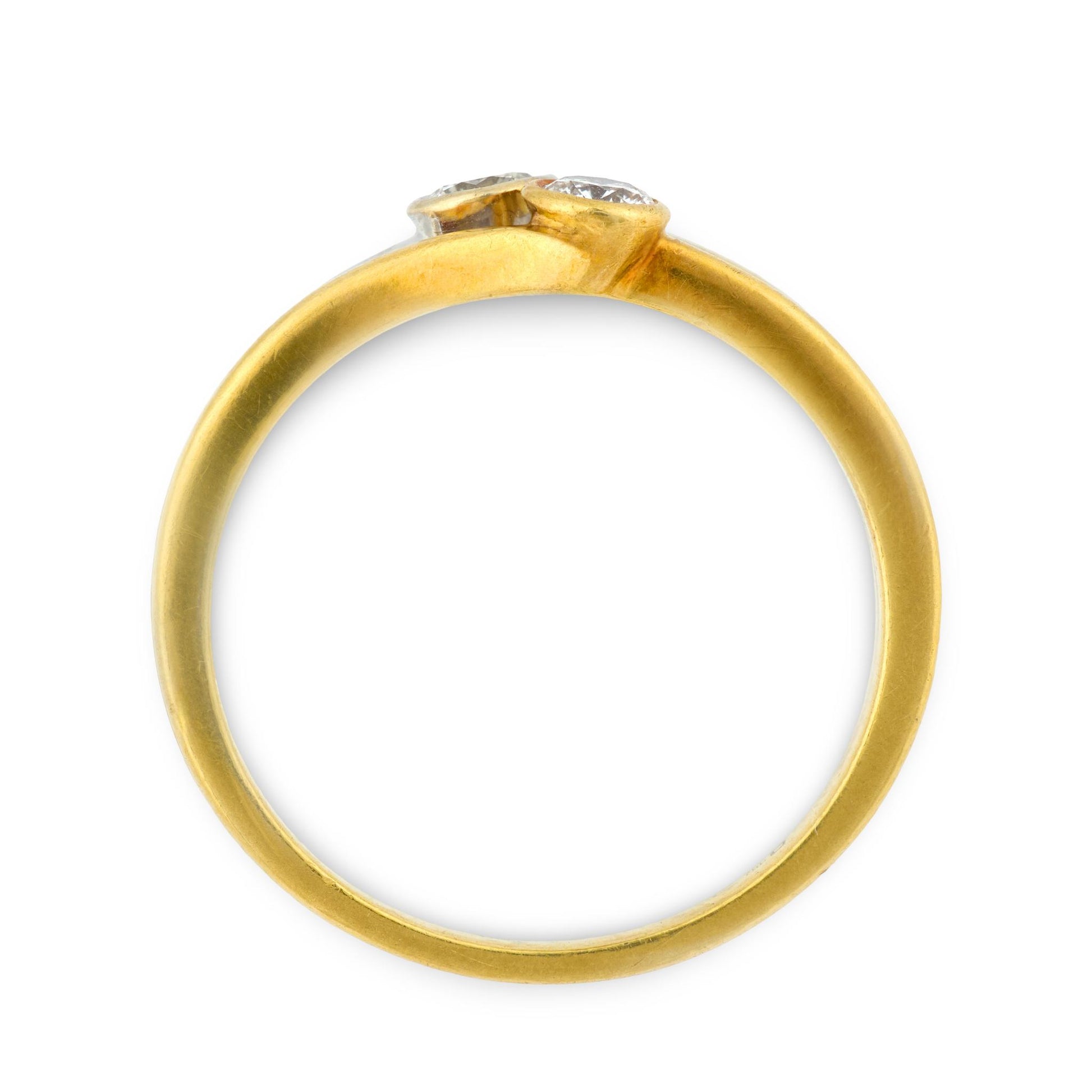 Art Nouveau 18k/Platinum Diamond Ring