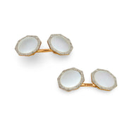 KREMENTZ & CO. Edwardian 14k/Platinum Mother of Pearl Cufflinks