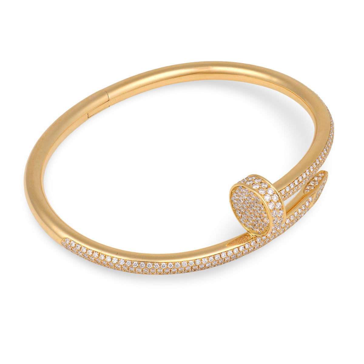 CARTIER Estate 18k Diamond Juste Un Clou Bracelet