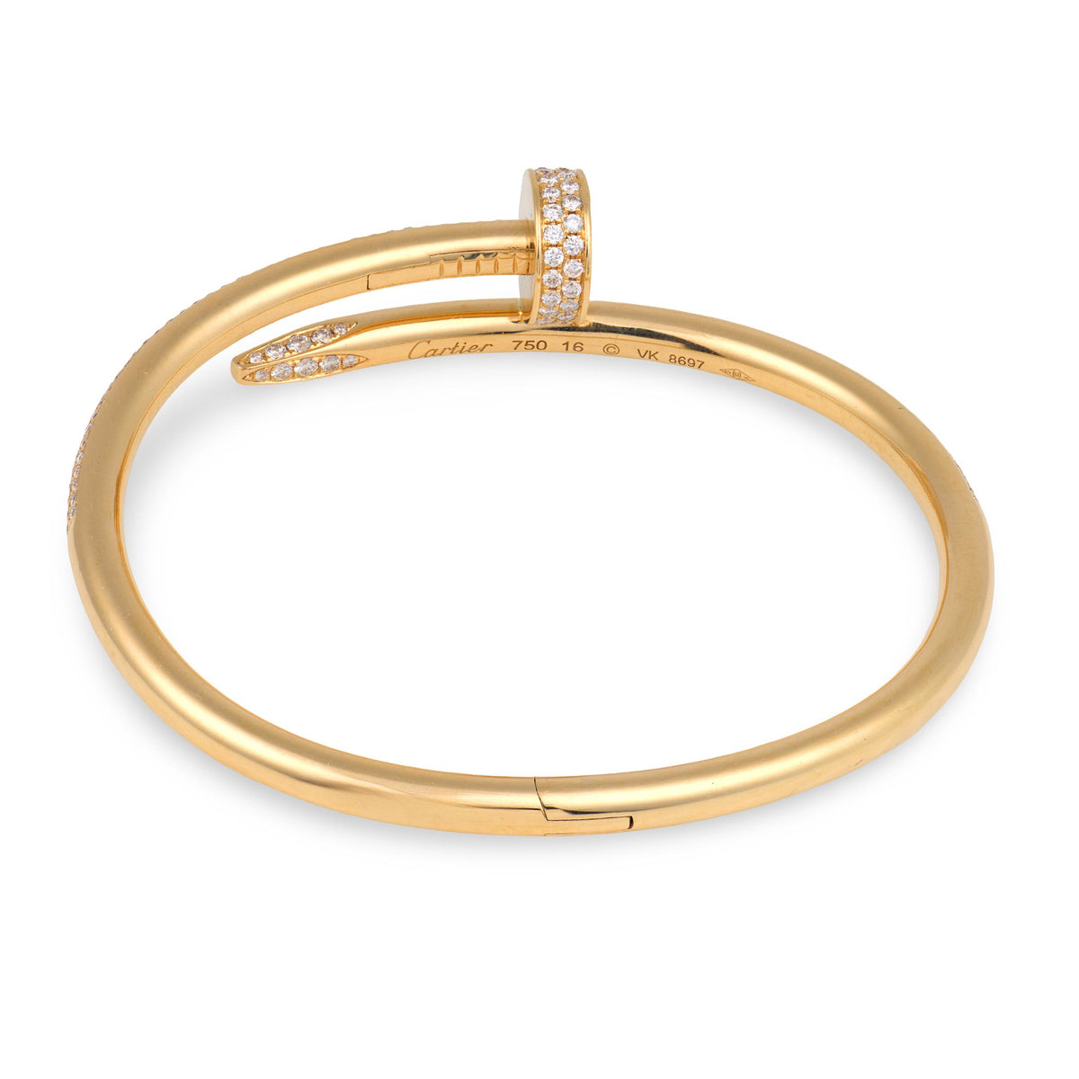 CARTIER Estate 18k Diamond Juste Un Clou Bracelet