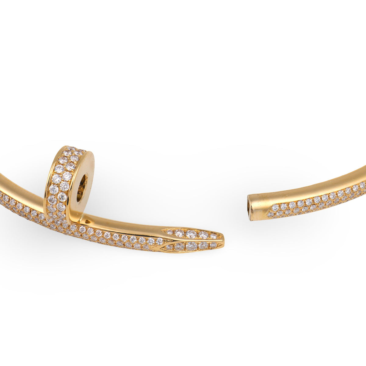CARTIER Estate 18k Diamond Juste Un Clou Bracelet