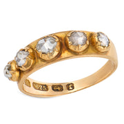 Victorian English 15k Diamond Half Band