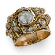 Art Nouveau 14k Diamond Cigar Band