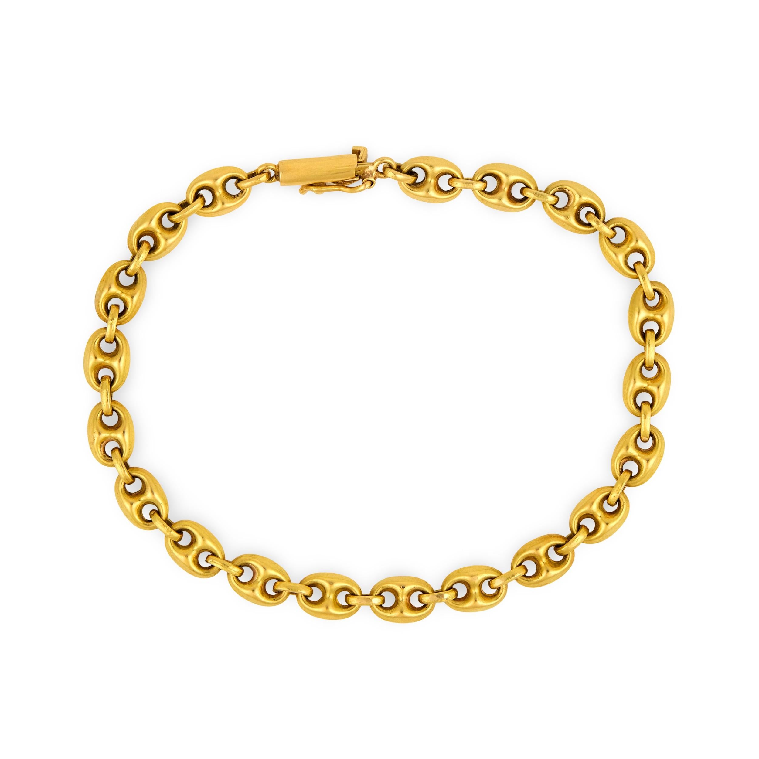 Art Nouveau 18k "Gucci" Link Bracelet