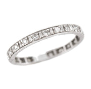 Art Deco Platinum Diamond Eternity Band