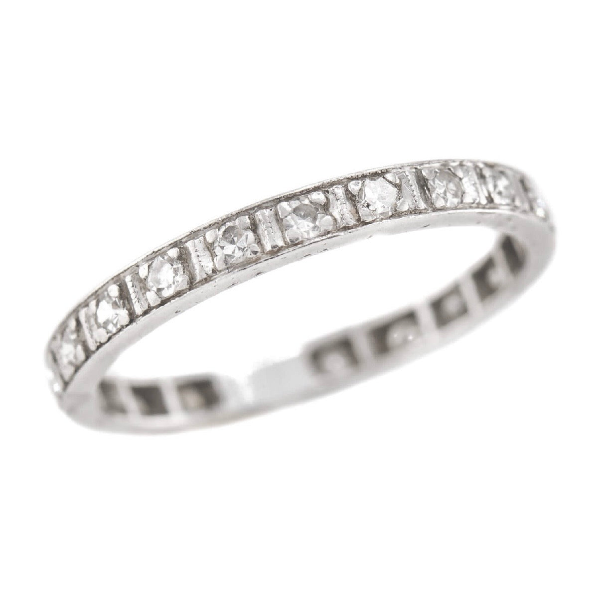 Art Deco Platinum Diamond Eternity Band
