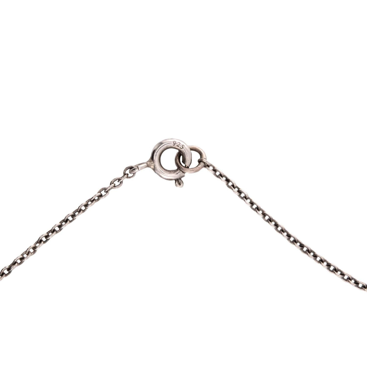 Art Nouveau Sterling Silver Moss Agate Pendant Necklace