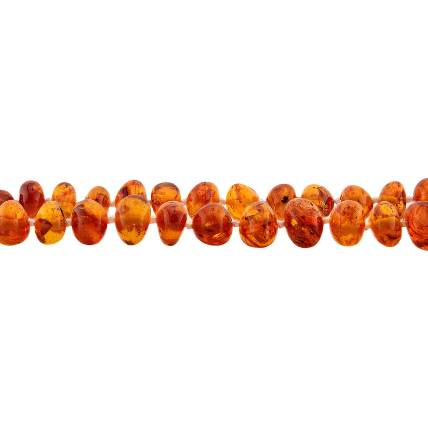 Vintage Gold-Filled Amber Bead Necklace 26.5"