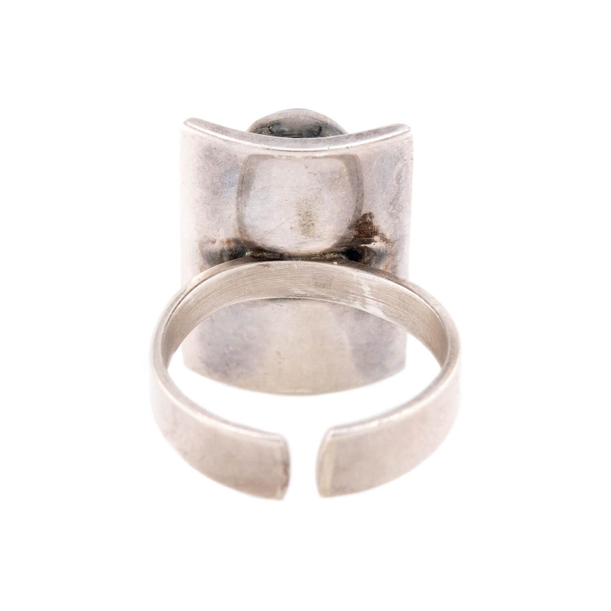 N.E. FROM Vintage Danish Sterling Silver Amber Ring