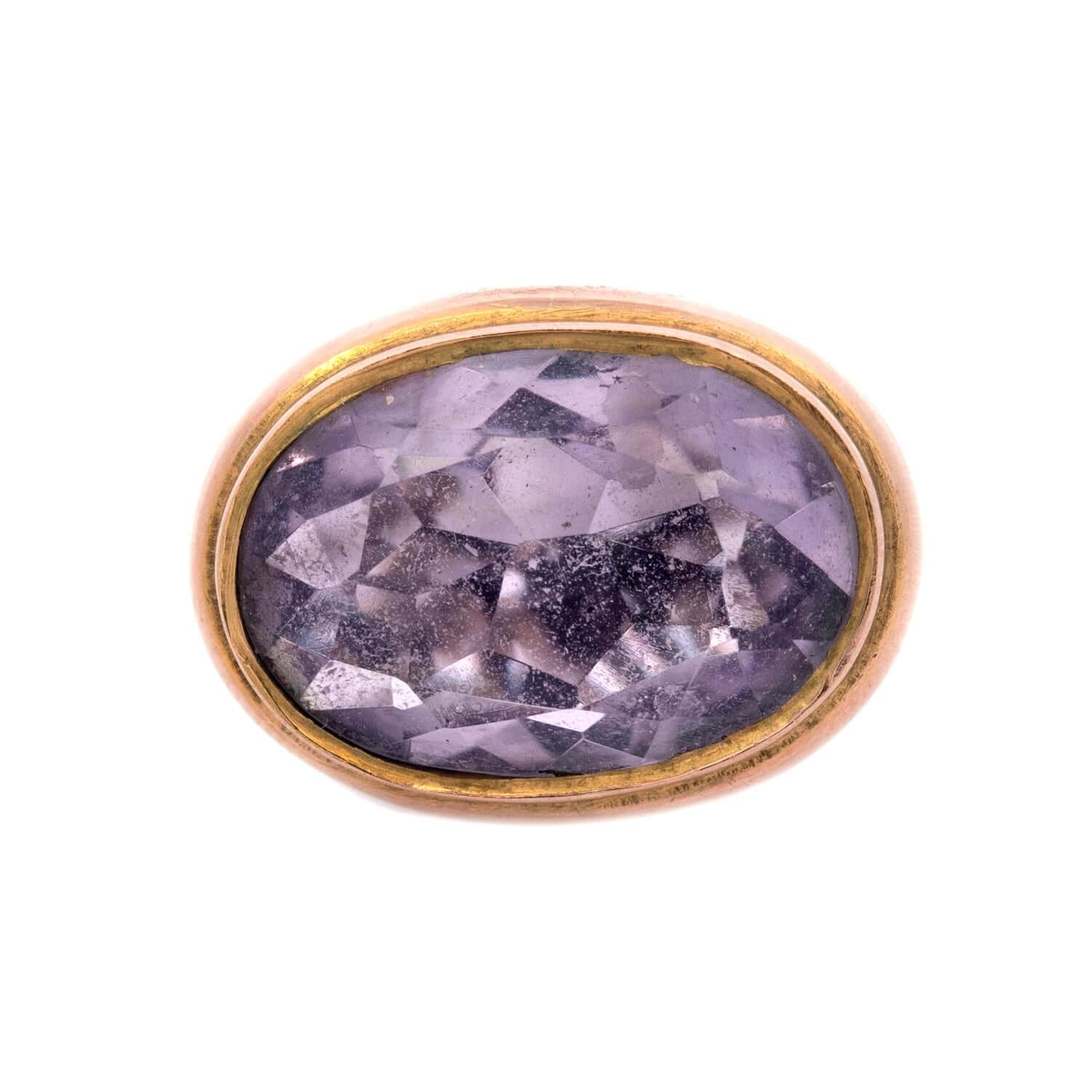 Victorian English 9k Amethyst Fob