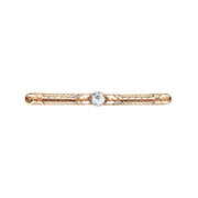 Victorian 14k Aquamarine Filigree Bar Pin