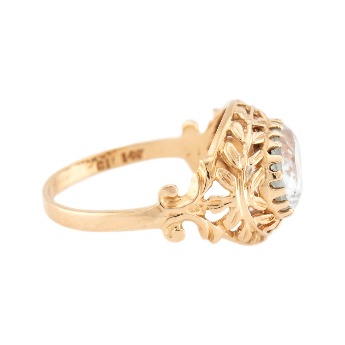 Retro 14k Aqua Ring