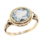 Art Deco 14k Aqua Ring