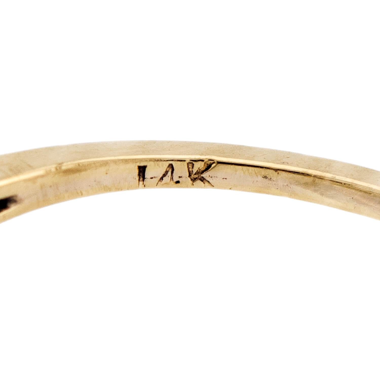 Art Deco 14k Aqua Ring