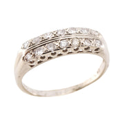 Art Deco 14k Diamond Half Band