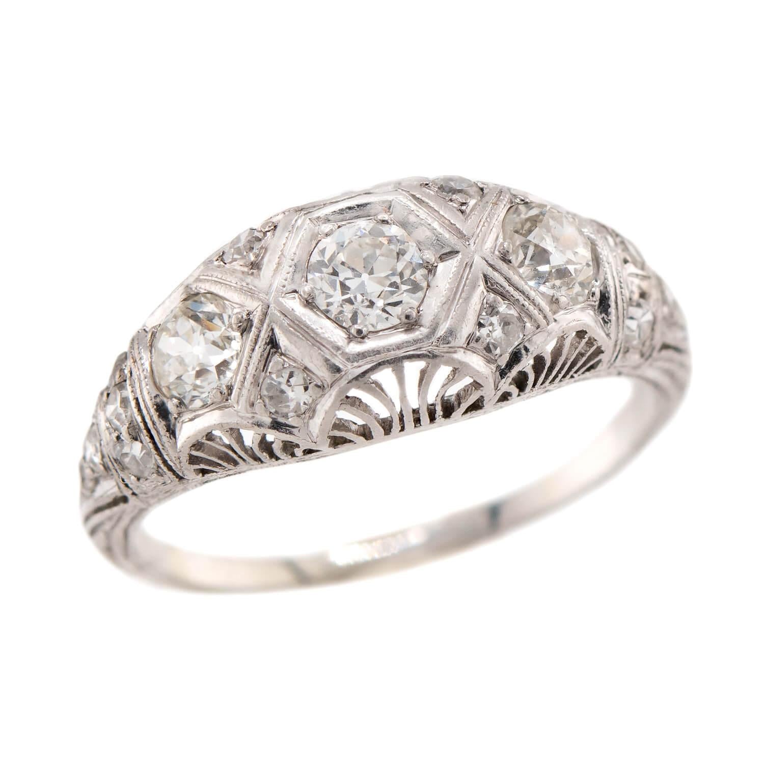 Art Deco Platinum Diamond Ring