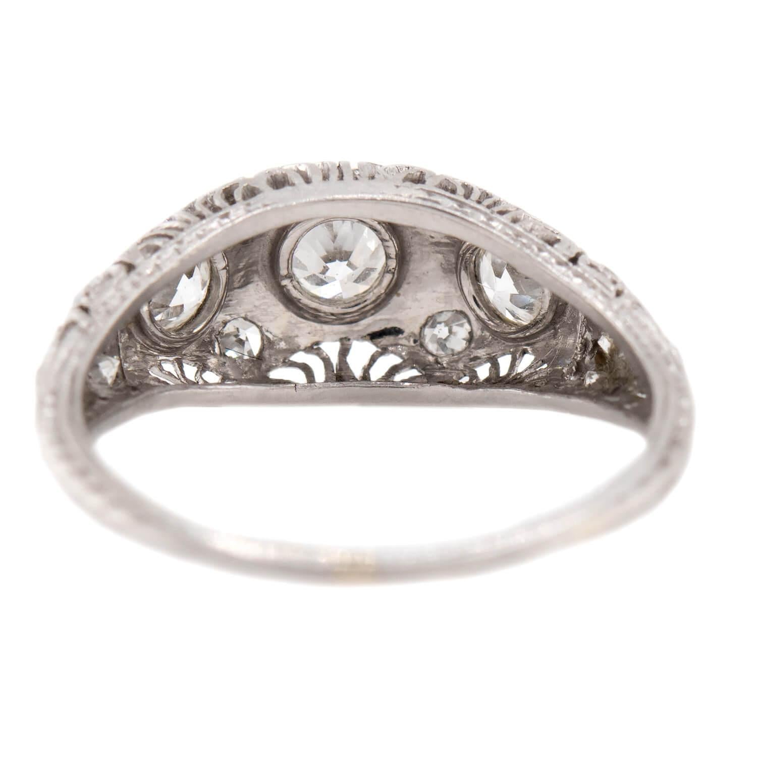 Art Deco Platinum Diamond Ring