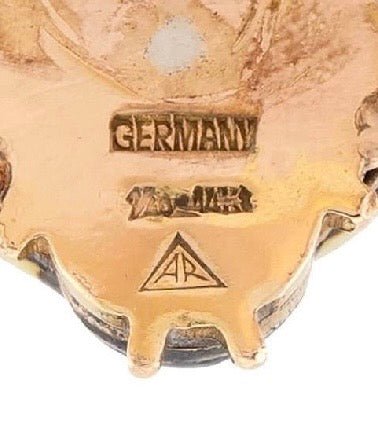 Estate German 14k/10k Enamel Ladybug-Motif Ring