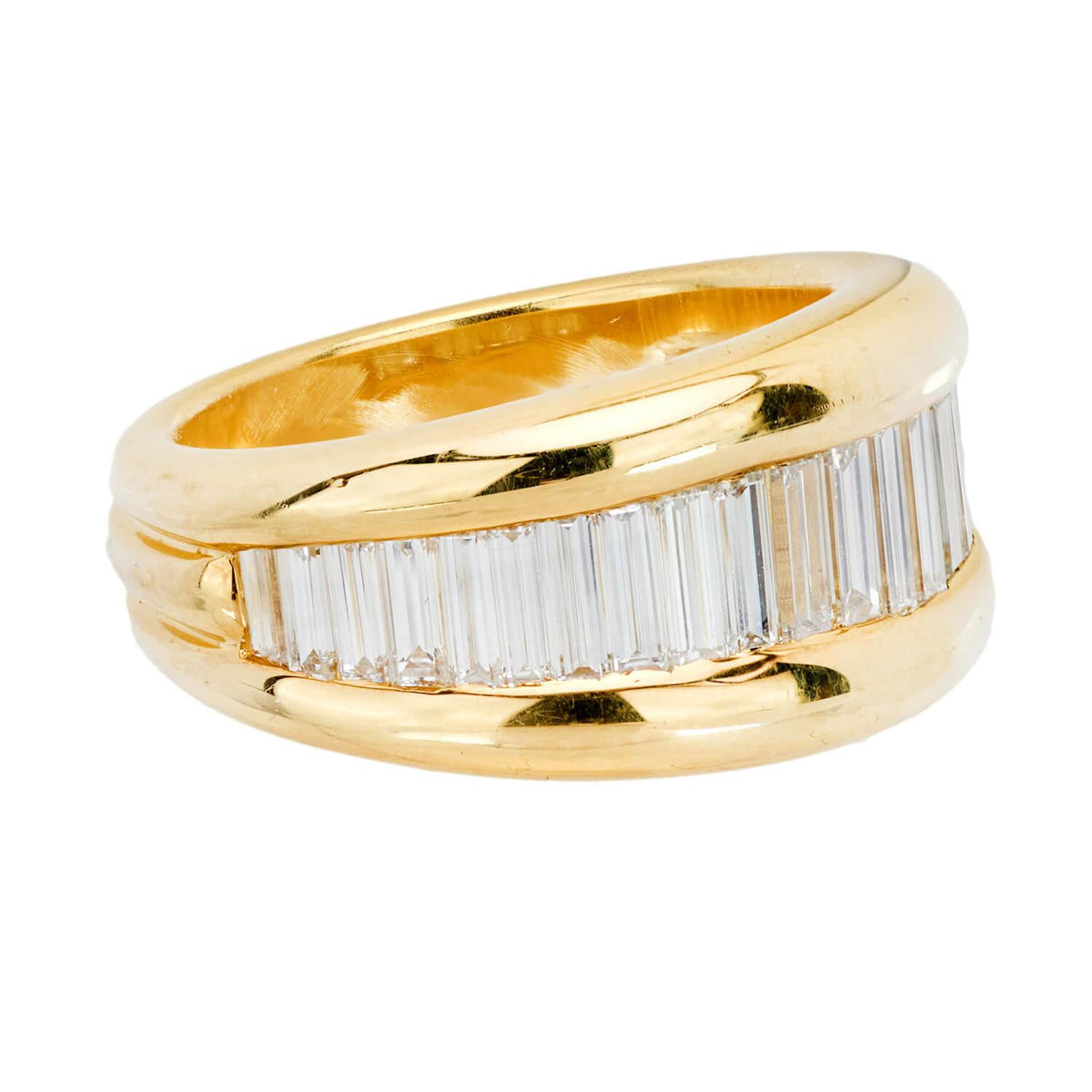Estate 18k Diamond Half Band