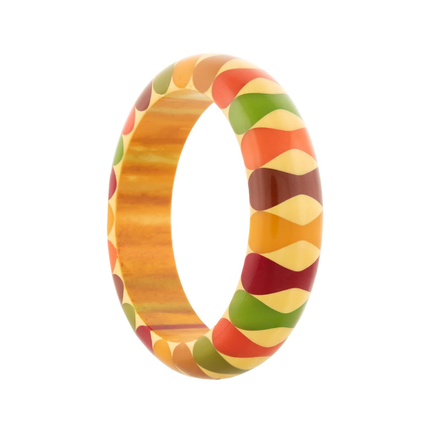 Retro Bakelite Multicolored Bowtie Bangle