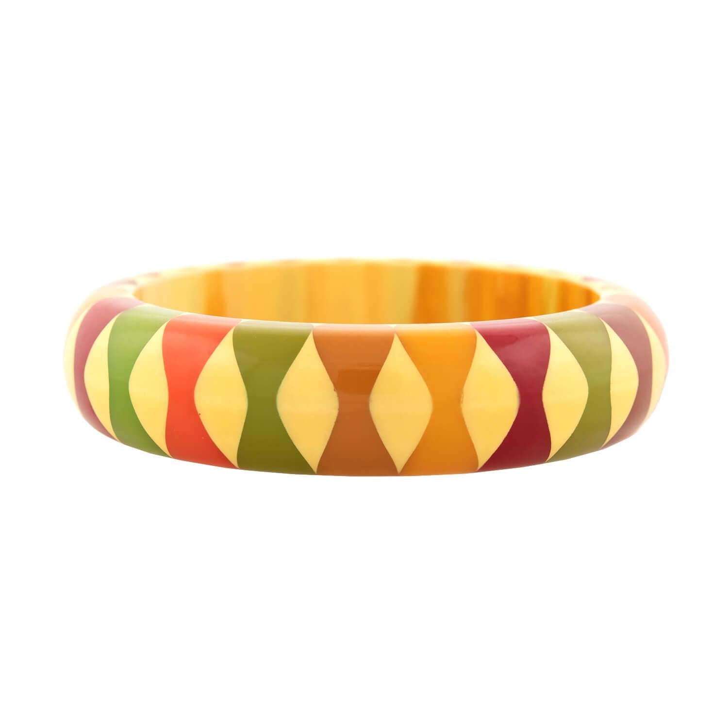 Retro Bakelite Multicolored Bowtie Bangle