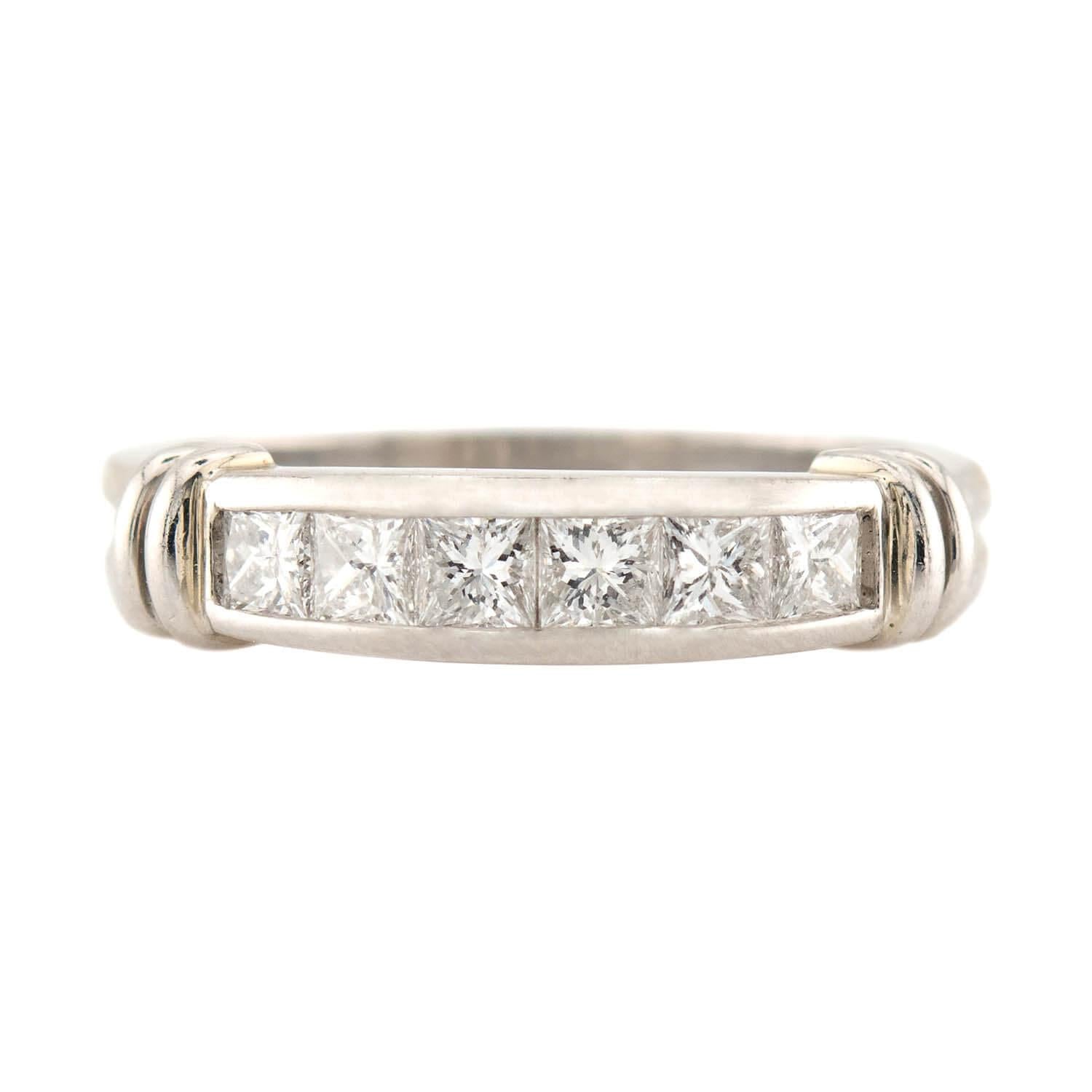 SCOTT KAY Estate Platinum Diamond Half Band