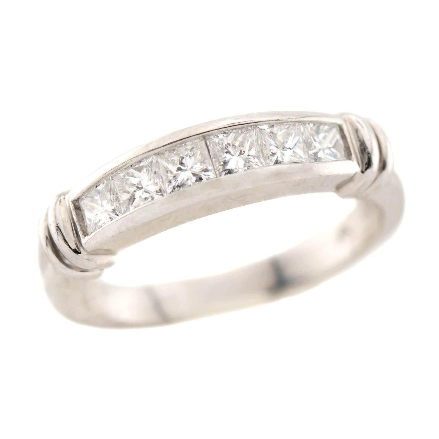 SCOTT KAY Estate Platinum Diamond Half Band