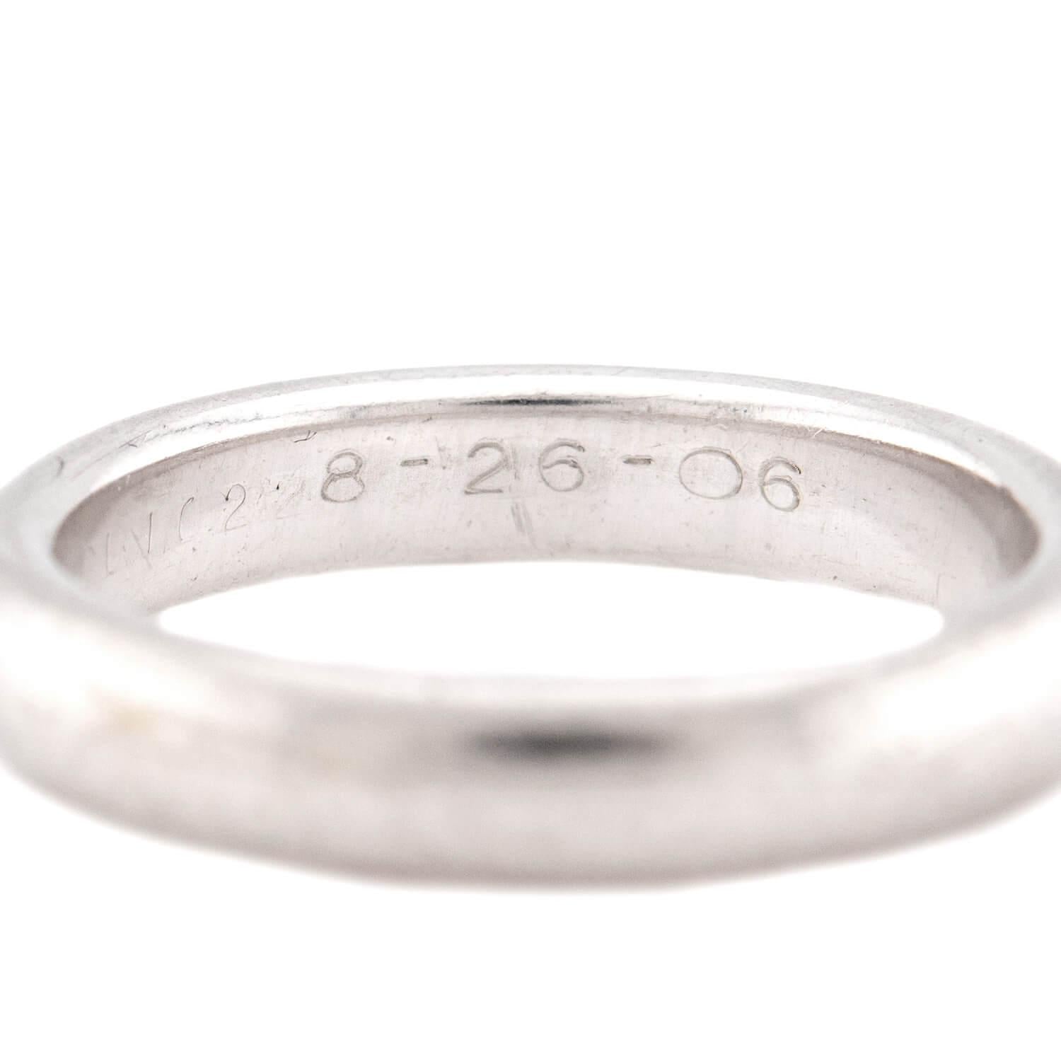 VAN CLEEF & ARPELS Estate Platinum Wedding Band