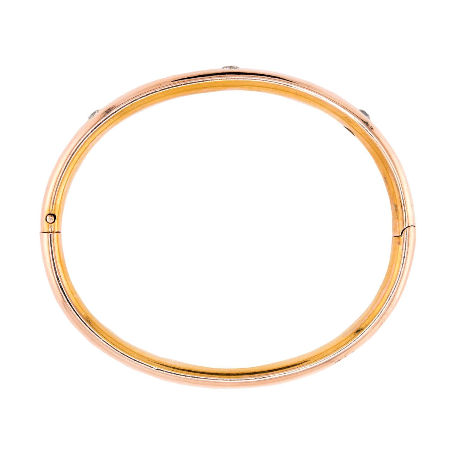 Victorian 14k Diamond Bangle