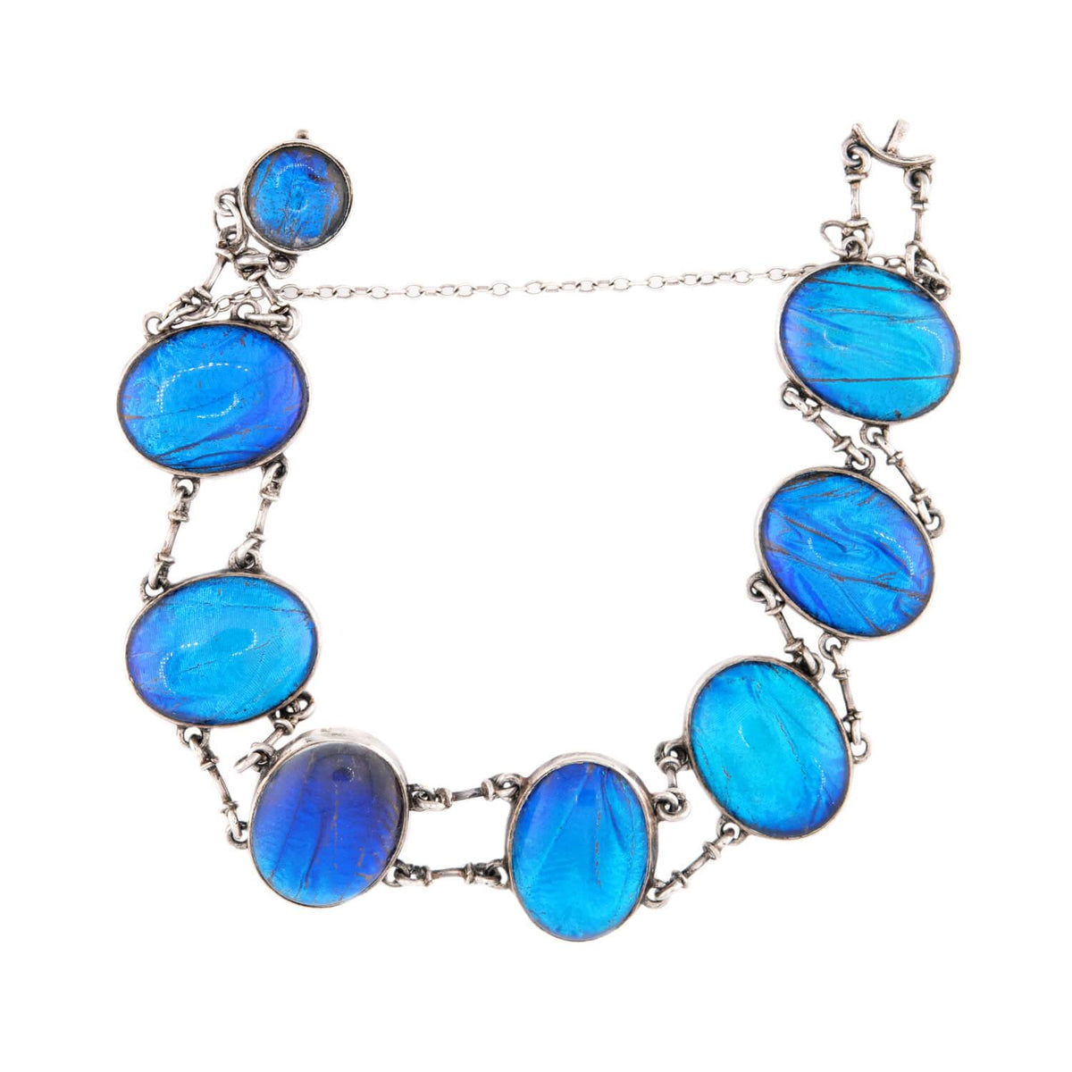 SWD & CO. Art Nouveau Sterling Silver Butterfly-Wing Link Bracelet