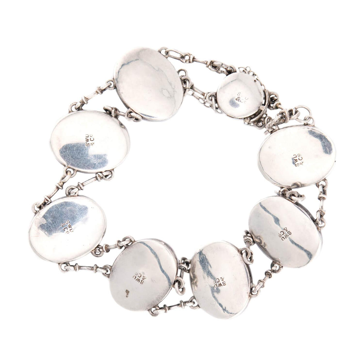 SWD & CO. Art Nouveau Sterling Silver Butterfly-Wing Link Bracelet